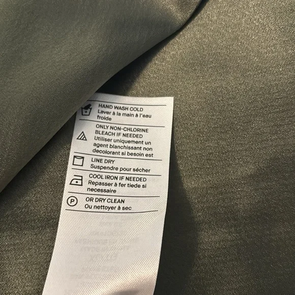 Vince Olive Green Tie-Front Maxi Dress SZ XL v-neck luxurious designer NWT - Picture 12 of 15